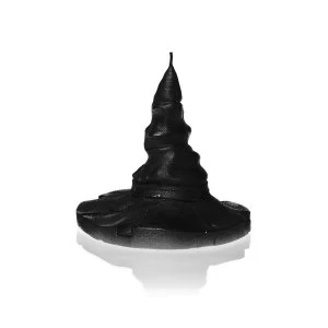 Black Metallic Witch Hat Candle