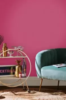 Envy Stitch Please Raspberry Pink Plain Wallpaper