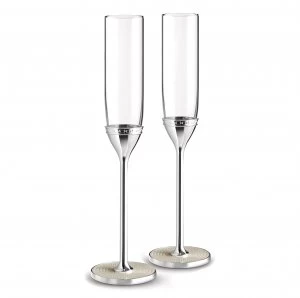 Wedgwood Vera wang with love nouveau toasting flute pearl White