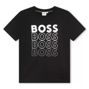 Boss Multi Logo T-Shirt Junior Boys - Black