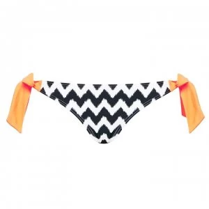 Figleaves Juno Luxe Wide Tie Side Bikini Brief - BLACK/WHITE