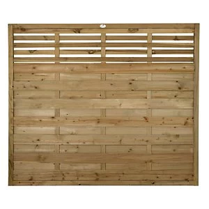 Forest Garden Pressure Treated Kyoto Fence Panel - 6 x 5ft Pack of 3