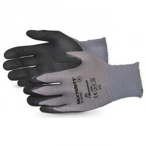 Superior Glove Dexterity Black Widow Grip High Abrasion Black 08 Ref
