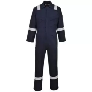 Portwest FR28NARS - sz S Flame Resistant Light Weight Anti-Static Coverall 280g - Navy - Navy