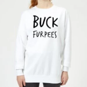 Buck Furpees Womens Sweatshirt - White - 3XL
