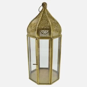 Brass Antique Moroccan Lantern 28cm
