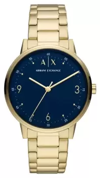 Armani Exchange AX2749 Blue Dial Gold PVD Plated Bracelet Watch
