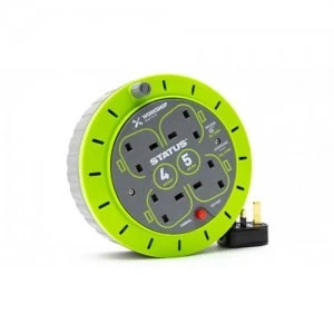 Status 13A 4G Cassette Reel with Thermal Cutout - Green