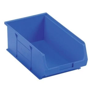Heavy Duty Polypropylene Small Parts Container W350xD205xH132mm Blue 1 x Pack of 10 Containers