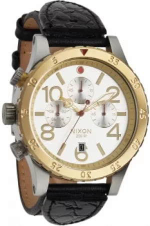 Mens Nixon The 48-20 Chrono Leather Chronograph Watch A363-1884