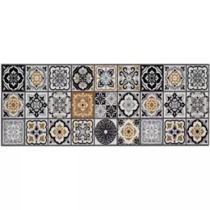 Washamat Kensington Runner Victorian Tile Beige 150 X 50Cm