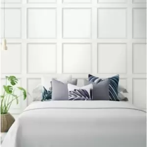 Holden Modern Wood Panel Dove Wallpaper - wilko