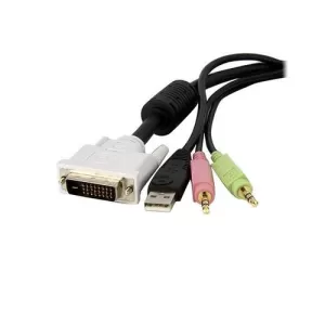 10ft 4in1 USB Dual Link DVI D KVM Cable