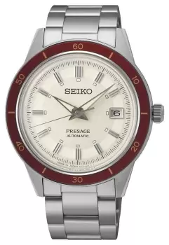 Seiko SRPH93J1 Presage Style 60s Ruby Automatic Red Bezel Watch