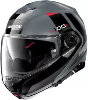 Nolan N100-5 Hilltop N-Com Helmet, black-grey, Size L, black-grey, Size L