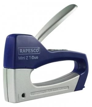 Rapesco Mini Z T-Duo Staple Tacker (ABS/Metal) (blue / silver)