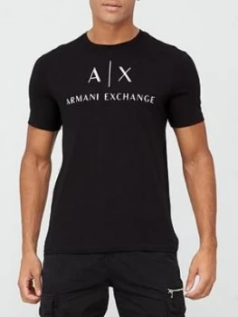 Armani Exchange Logo Print T-Shirt Black Size 2XL Men