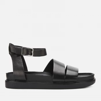 Vagabond Womens Erin Leather Flat Sandals - Black - UK 7