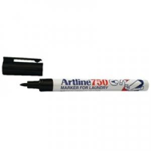 Artline Laundry Marker 750 Bullet Tip Fine Black Pack of 12 A750