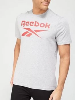 Reebok Big Logo T-Shirt - Medium Grey Heather