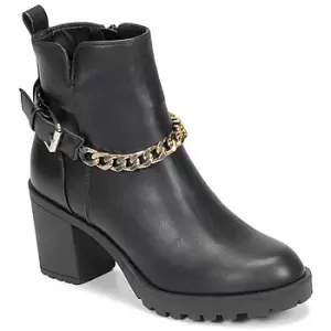 Only BARBARA-9 PU HEELED CHAIN BOOT womens Low Ankle Boots in Black,5,6,6.5,7.5