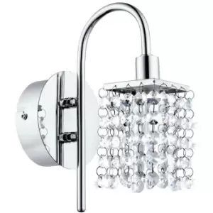 Eglo Almonte - 1 Light Bathroom Wall Light Chrome, Crystal IP44, G9