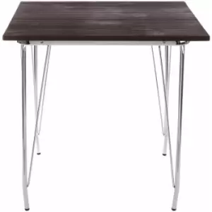 District Chrome Metal and Elm Wood Table - Premier Housewares