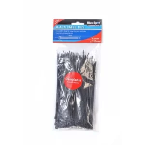 100 Piece 3.6MM X 150MM Black Cable Ties