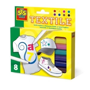 SES Creative Childrens Permanent Textile Markers Set Activity Set