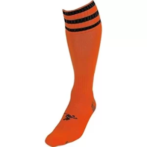 Precision 3 Stripe Pro Football Socks Adult 44507 Tangerine/Black