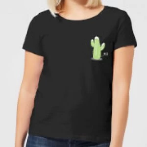 Cactus Fairy Lights Womens T-Shirt - Black - 3XL