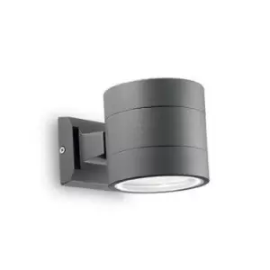 Snif Round 1 Light Outdoor Up Down Wall Light Black, Anthracite IP54, G9