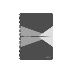 Office Notebook A4 Ruled, Wirebound with Cardboard Cover 90 Sheets. Grey - Outer Carton of 5