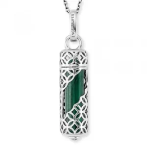 Angel Whisperer Silver Green Malachite Healing Stone Necklace...