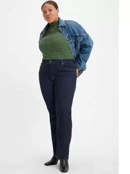 724 High Rise Straight Jeans (Plus Size) - Blue