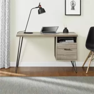 Landon Office Computer Study Desk Sonoma Oak with Hairpin Legs