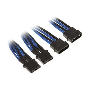 BitFenix Molex to 3x Molex Adapter 55cm - sleeved black/blue/black