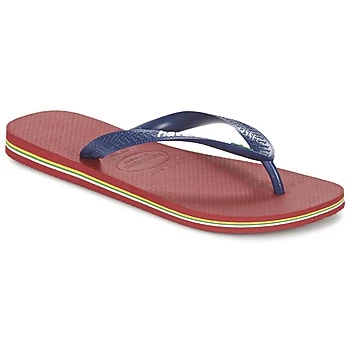 Havaianas BRASIL LOGO womens Flip flops / Sandals (Shoes) in Blue - Sizes 9 / 10,11 / 12,3 / 4,5,6 / 7,8,1 / 2,13,5,8,3 / 4,6 / 7,9 / 10,11 / 12