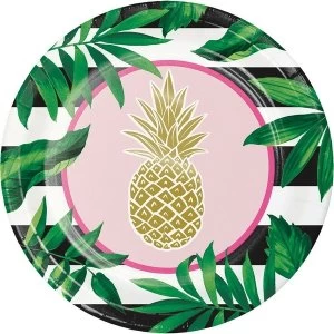 Golden Pineapple Paper Plates