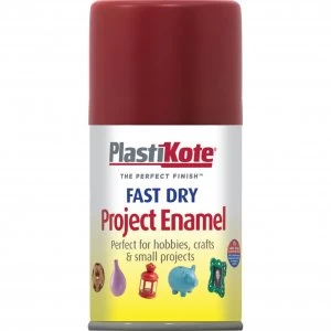 Plastikote Dry Enamel Aerosol Spray Paint Red 100ml