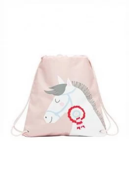Joules Girls Horse Active Drawstring Bag - Pink