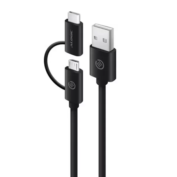 ALOGIC Sync & Charge USB-C & Micro USB Combo Cable, 1 m