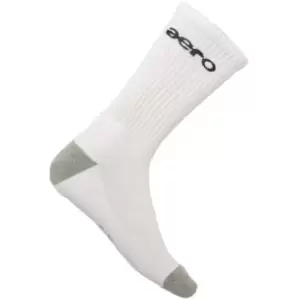 Aero Cricket Socks, size 2-5, 3 pk. - White