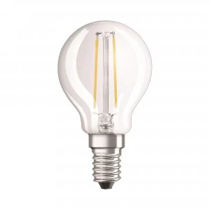 Osram 2.1W Parathom Clear LED Globe Bulb E14/SES Very Warm White - 287969-287969