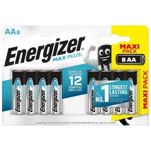 Energizer Max Plus AA Batteries 8 Pack