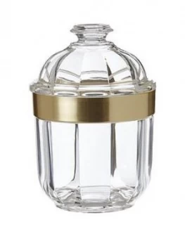Premier Housewares Small Acrylic Canister With Rose Gold Finish