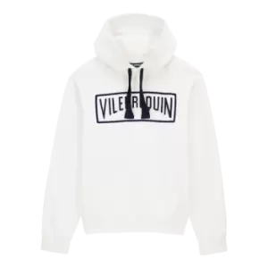 Men Cotton Hoodie Sweatshirt Solid - Martin - White - Size XL - Vilebrequin