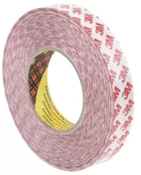 3M 9088 White Double Sided Plastic Tape, 25mm x 50m