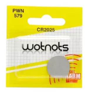 Coin Cell Battery CR2025 - Lithium 3V PWN579 WOT-NOTS