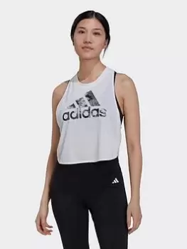 adidas AEROREADY Made for Training Floral Tank Top, White Size XS Women